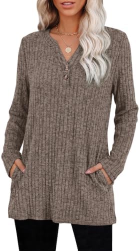 Plus Size Fall Fashion Oversized Sweaters Women Long Sleeve in 05 Coffee