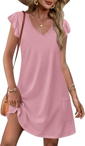 Plus Size Pink Dress Spring Summer Dresses for Curvy Women 2026