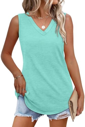 Plus Size Summer Outfits Womens Tank Tops Basic Shirts for