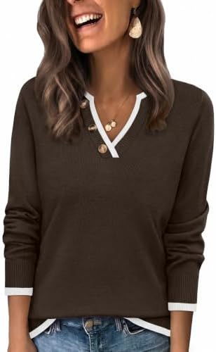 Quiet Luxury Clothes Princess Diana Sweater Fall Fashion Tops in Chocolate Brown