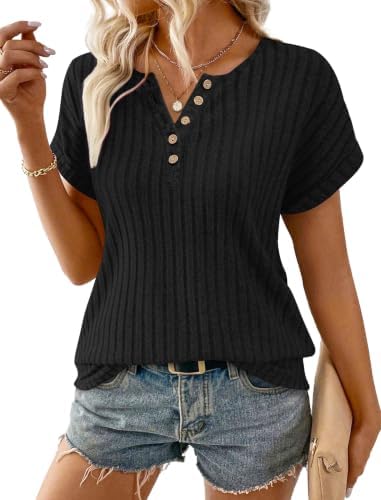 Short Sleeve Shirts for Womens Plus Size Ladies Tops and