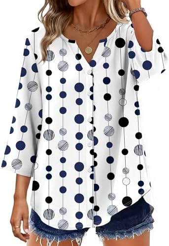 Spring Tops for Women 2026 Tshirts Shirts Button Down Shirts
