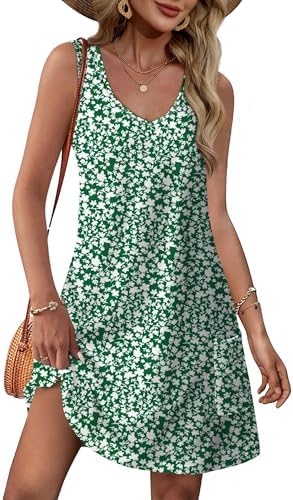 St Patricks Day Dresses for Women Green Dress Shirt Summer in A Floral 17