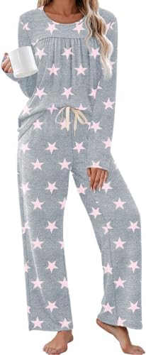 Stars Lounge Sets for Women Front Pleated Two Piece Outfits in Print Stars