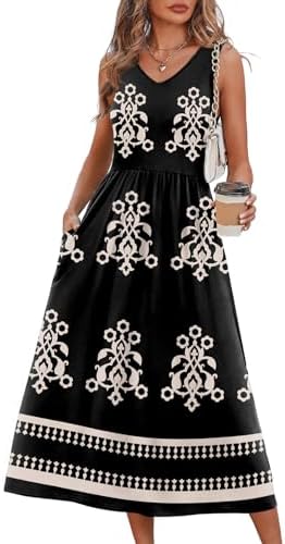Summer Dresses for Women 2026 Casual Long Dresses with Pockets