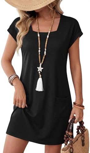 Summer Dresses for Women 2026 Loose Square Neck Swimsuit