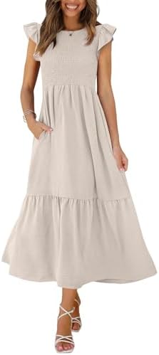 Summer Maxi Dress Short Sleeve Dress Flowy Dress Maternity Maxi