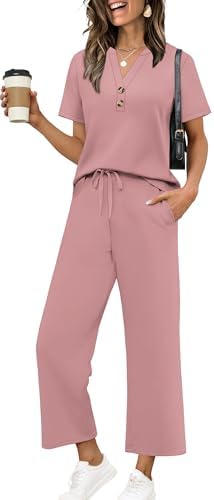 Summer Outfits for Women 2 Piece Sets Valentines Casaul Lounge in Pink