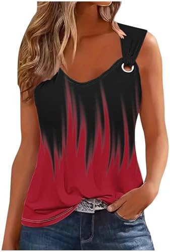 Summer Tank Tops for Women Funny Cute Casual Print Sleeveless