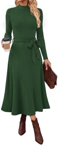 Sweater Dress Fall Dresses for Women 2026 Fall Clothes Long in Green