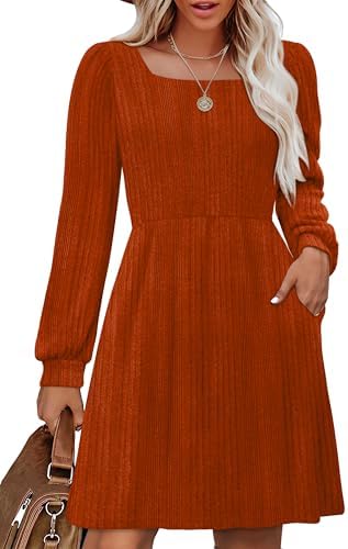 Sweater Dress For Women Fall Dresses For Women 2025 Casual in Camrel Brown