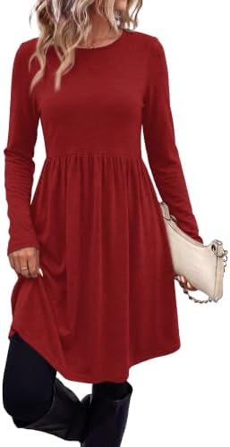 Sweater Dress for Women Fall Dresses for Women Winter Tunic in Red