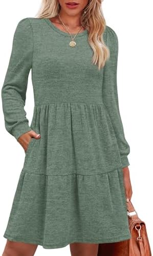 Sweater Dresses for Women Long Sleeve Christmas Fall Dresses L