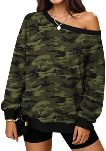 Sweatshirt for Women Off The Shoulder Tops Long Sleeve Shirts