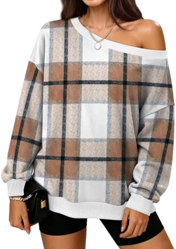 Sweatshirt for Women Off The Shoulder Tops Long Sleeve Shirts