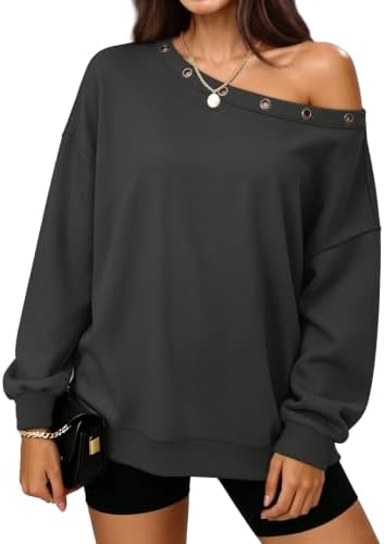 Sweatshirt for Women Off The Shoulder Tops Long Sleeve Shirts