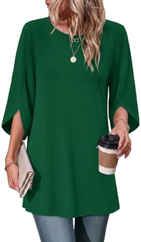 T Shirts for Women Boho Tops for Women Holiday Outfits in Green