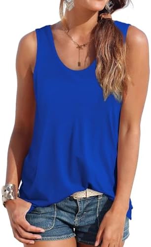 Tank Tops for Women Sleeveless Casual Summer Shirts Clothes in 6-blue