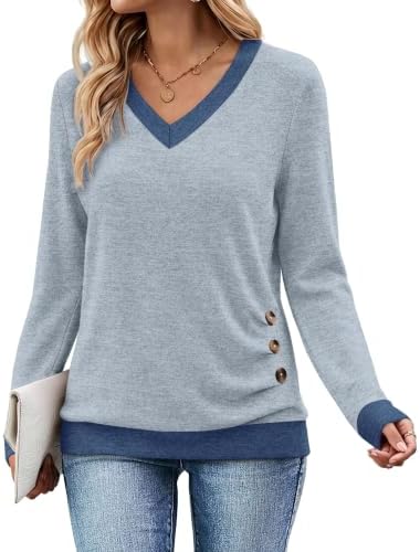 Tops for Women Long Sleeve Plus Size Tunic Tops Teacher Shirts