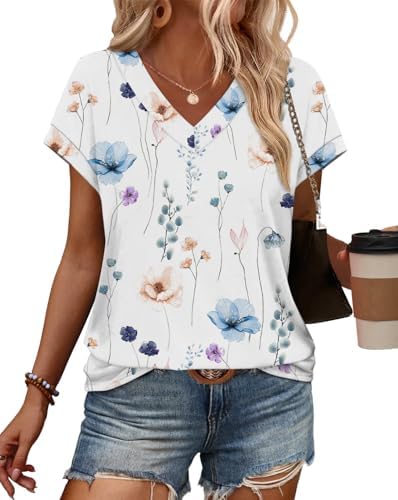 Tops for Women Trendy 2026 V Neck Plus Size Spring Clothes