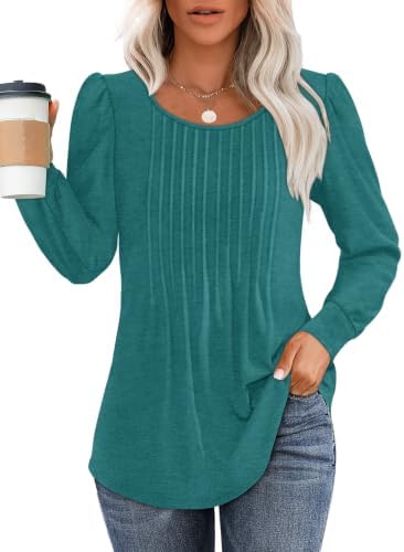 Tunics or Tops to Wear with Leggings Long Sleeve T Shirts Plus in 1-teal