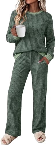 Two Piece Sets for Women Loungewear Matching Sets Women in Green