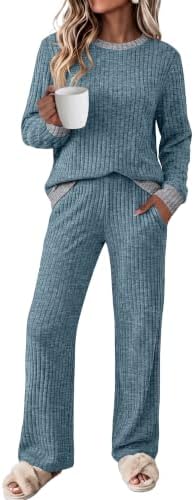 Two Piece Sets for Women Loungewear Matching Sets Women in Blue