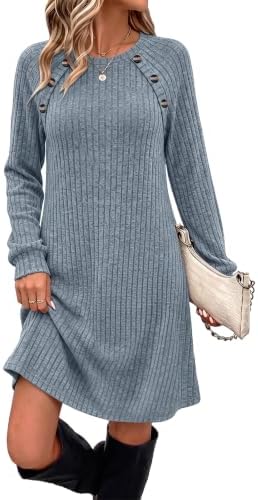 Winter Clothes Fall Dresses Long Sleeve Sweater Dress for Women