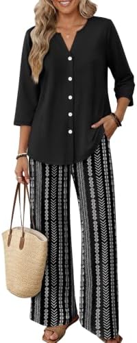 Women 2 Piece Lounge Set Fashion Outfits Loungewear Black in A Black Stripe