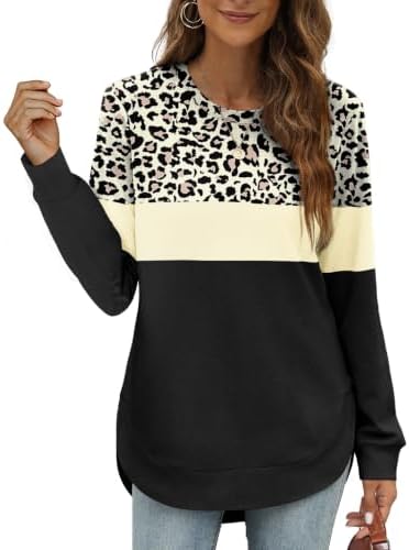 Women's Clothing Early Fall Fashion Fall Outfits for Women 2026 in D-leopard Color Block