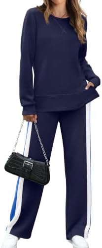 Women's Lounge Sets 2 Piece Outfits Casual Fall Sweatsuits Navy in Z Navy