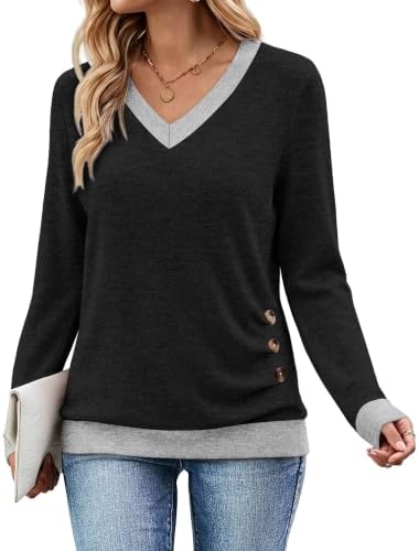 Women's Tops Long Sleeve Shirts for Women Tunic Tops Fall