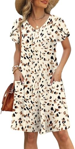 Womens Dresses 2026 Spring Summer Sundresses Boho Beach in Print 10