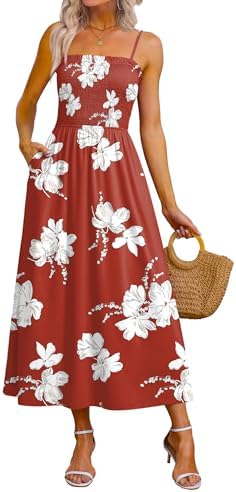 Womens Dresses Summer Fashion Boho Maxi Dress XS in Red Lily