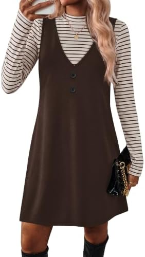 Womens Dresses Two Piece Sets Going Out Fall Dresses Long in Striped-dark Coffee