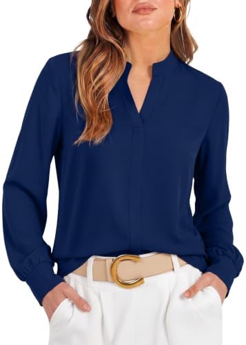 Womens Dressy Tops Business Casual Outfits Teacher Outfits XL in Dark Blue