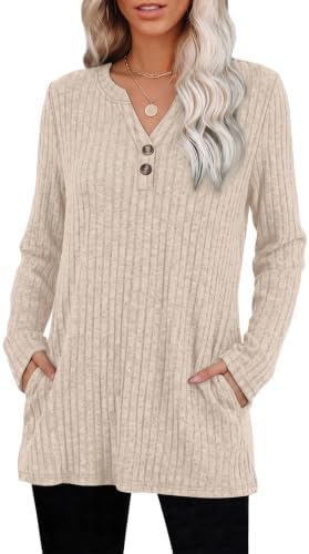 Womens Fall Fashion Plus Size Clothes Long Sleeve Winter in 01 Apricot