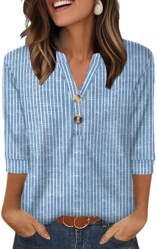 Womens Fall Tops Long Sleeve Shirts Fashion Clothing Going Out in Stripe 3