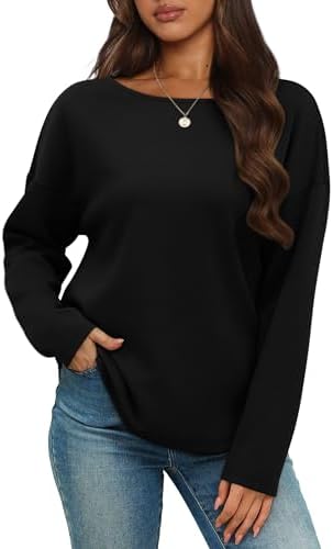 Womens Long Sleeve Tops 2024 Black Long Sleeve Shirt for Woman