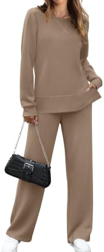 Womens Lounge Sets 2 Piece Outfits Plus Size Loungewear Khaki in Khaki