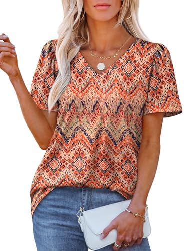 Womens Summer Tops Dressy Casual Tunic Tops for Women Loose Fit in 3-boho