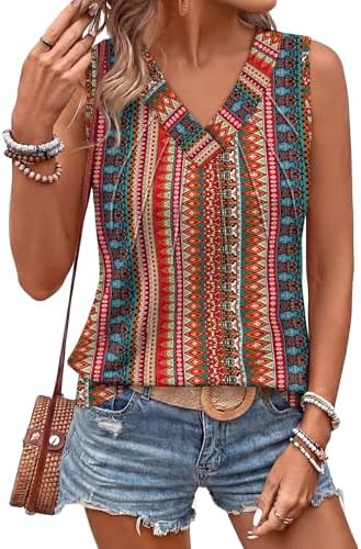 Womens Summer Tops Fashion Clothing Tank fop for Women Dressy in Printed H