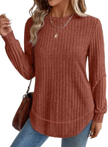 Womens Sweaters Fall Outfits Long Sleeve Tops for Women Trendy
