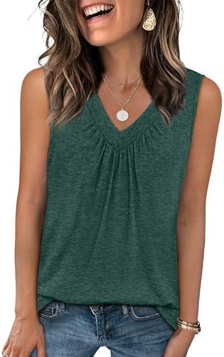 Womens Tank Tops Loose Fit St Patricks Day Shirt Plus Size Tops in Green