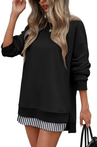 Womens Tops Sweatshirt for Women Teacher Outfits Long Sleeve in Black